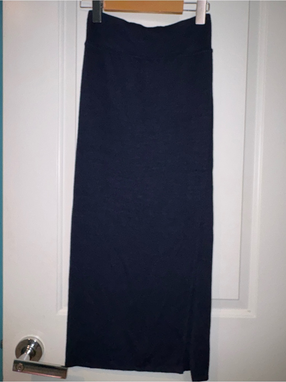 Wilfred Navy Blue Maxi Skirt - Straight Cut